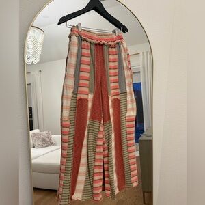 Oli & Hali Mixed Print Patchwork Pants in Pink